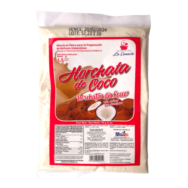 Horchata de coco en polvo La Canasta 170g