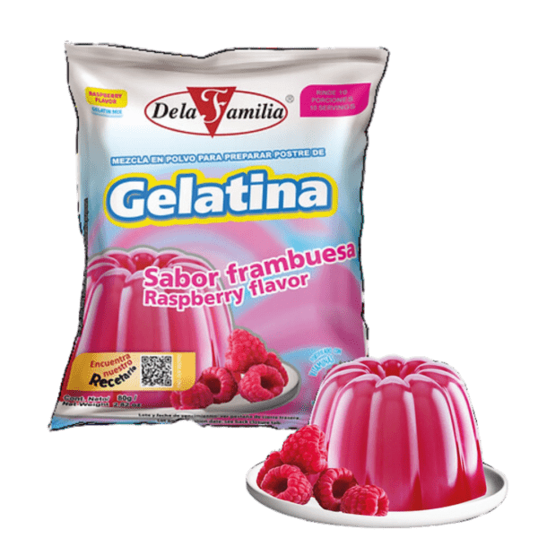 Gelatina de frambuesa 80g De la Familia