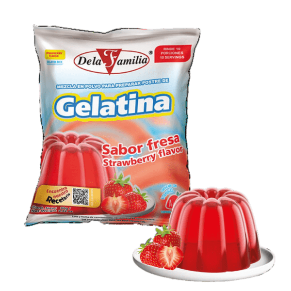 Gelatina de fresa 80g De la Familia