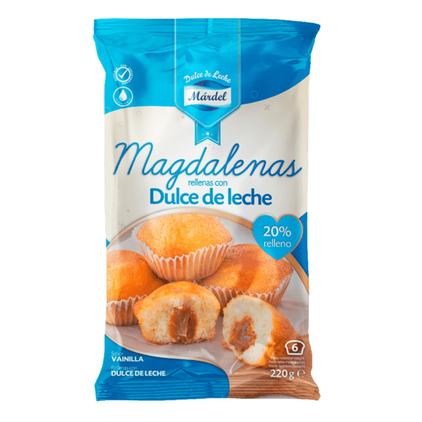Magdalenas con dulce de leche 220g Mardel